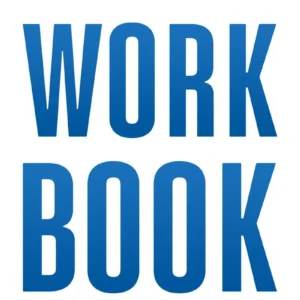 Bold blue text reads "WORK BOOK," indicating a resource for educational or professional purposes. Relevant for study aids or training materials.