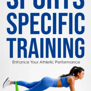 A woman in blue workout attire performs a plank with resistance bands, illustrating sports-specific training to enhance athletic performance.